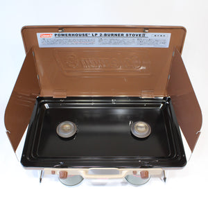 【点火・燃焼確認済】 美品 コールマン（Coleman） パワーハウスLPツーバーナー 4010051715 バターナッツ