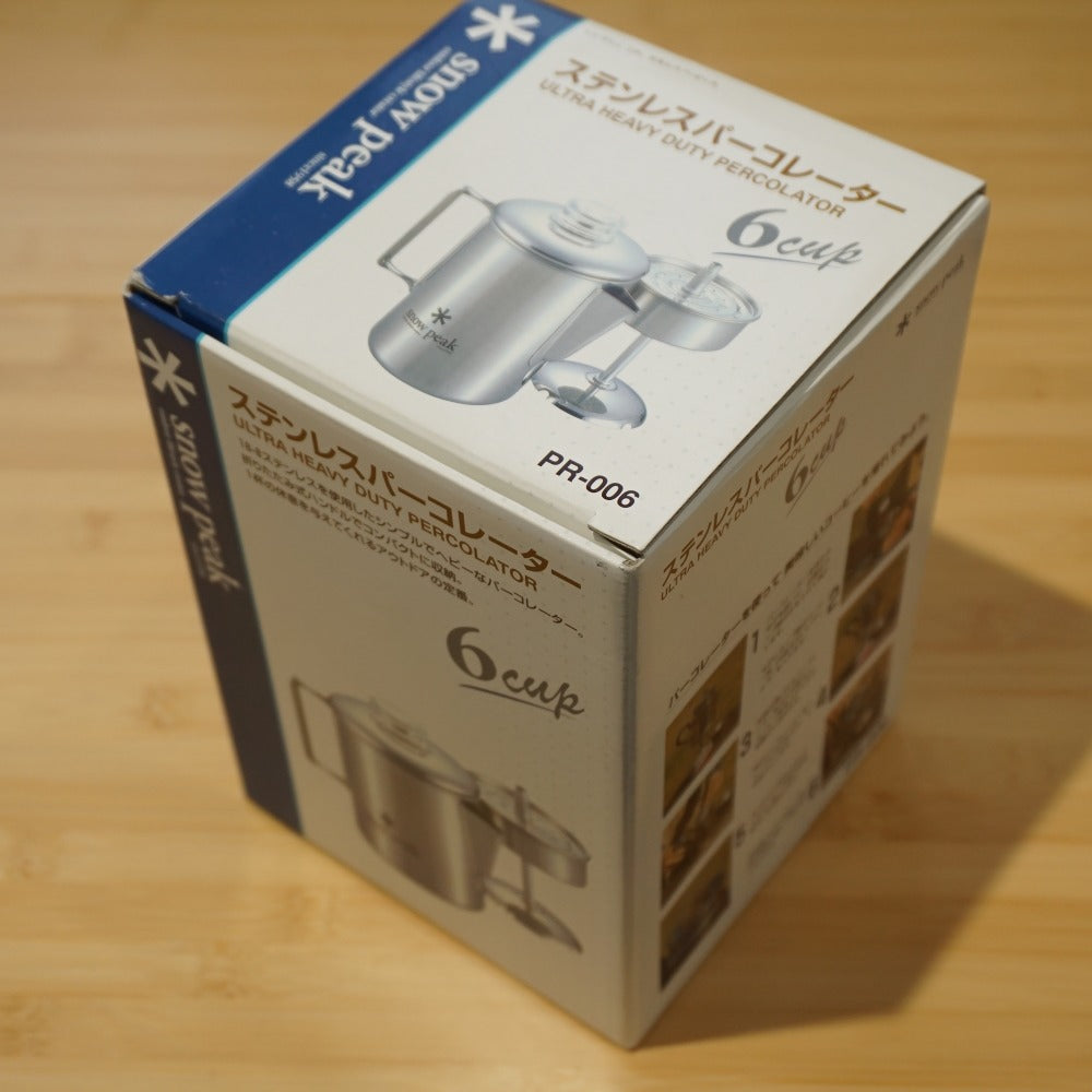 スノーピーク（snowpeak） ステンレスパーコレーター6cup PR-006 調理器具　キャンプ　コーヒー　ケトル　900ml