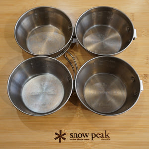 スノーピーク（snowpeak） チタン　ワッパーカップ SMG-002 　4個セット　シェラカップ　食器　調理器具　廃盤　希少