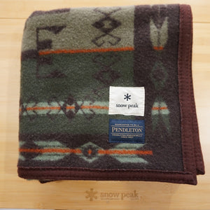 スノーピーク（snowpeak）PENDLETON　ペンドルトン ブランケット SI-19AU001OL ムチャチョ ストームパターン　ウール素材　オリーブ