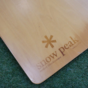 美品  スノーピーク（snowpeak） マルチファンクションテーブルロング CK-117 シナベニヤ テーブル・チェア アイアングリルテーブルIGTオプション