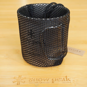 新品同様  スノーピーク（snowpeak） チタンシングルマグ450 メッシュケース付き　食器・テーブルウェア　チタニウム　軽量