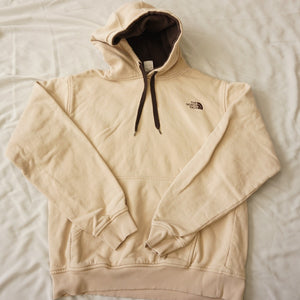 ザ・ノースフェイス（THE NORTH FACE） ロゴ刺繍　裏起毛パーカー 古着 スウェット・パーカー クリーム メンズ サイズ/XL