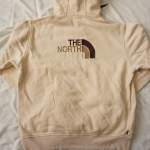 ザ・ノースフェイス（THE NORTH FACE） ロゴ刺繍　裏起毛パーカー 古着 スウェット・パーカー クリーム メンズ サイズ/XL