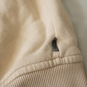 ザ・ノースフェイス（THE NORTH FACE） ロゴ刺繍　裏起毛パーカー 古着 スウェット・パーカー クリーム メンズ サイズ/XL