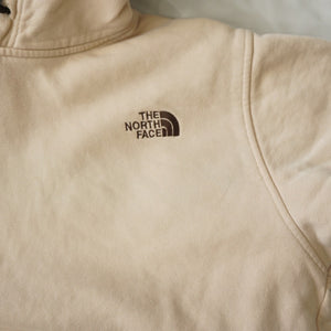 ザ・ノースフェイス（THE NORTH FACE） ロゴ刺繍　裏起毛パーカー 古着 スウェット・パーカー クリーム メンズ サイズ/XL