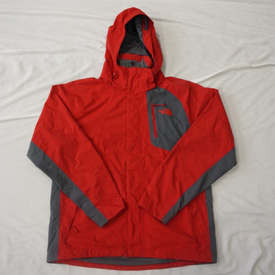 ザ・ノースフェイス（THE NORTH FACE） ハイベントナイロンマウンテンパーカー ジャケット 古着 レッド×グレー メンズ サイズ/M