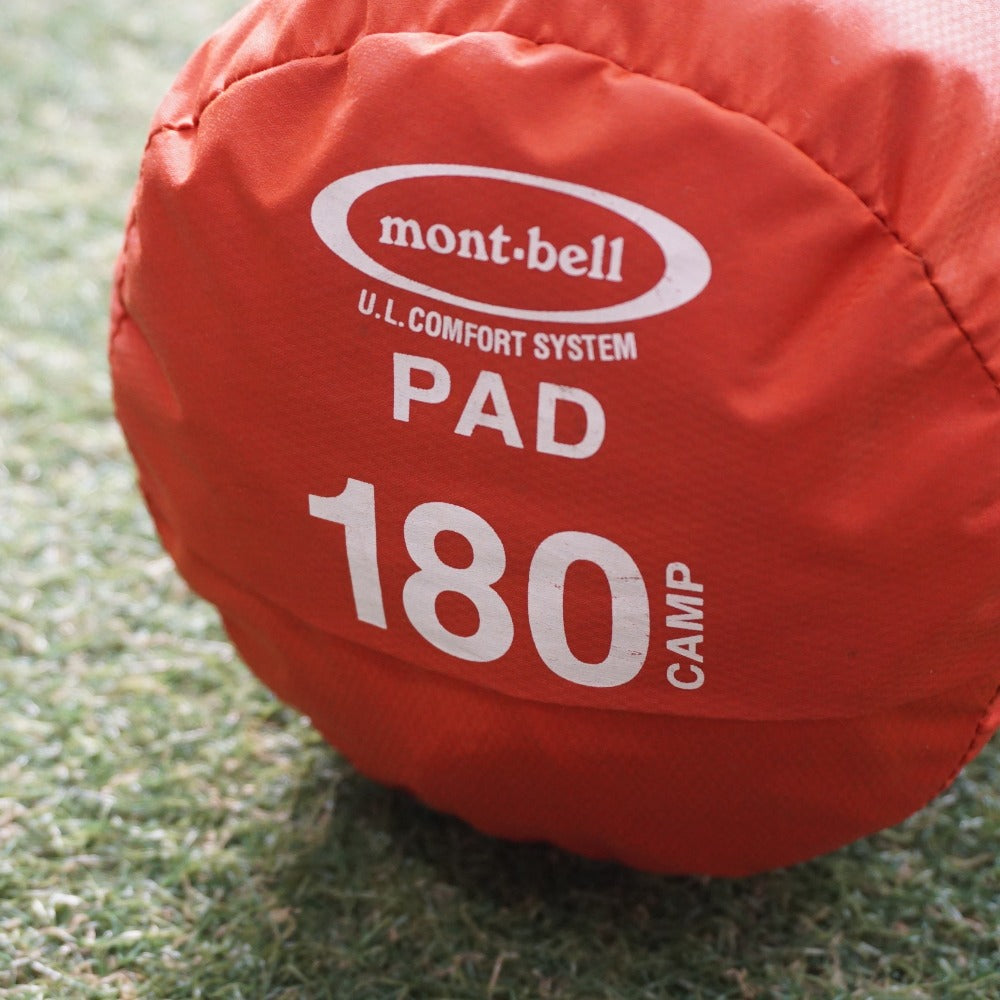 美品 モンベル（mont-bell） ULコンフォートシステム　キャンプパッド180 #1124272 スリーピングギア　インフレーターマット　エアーマット