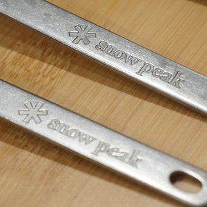 美品 スノーピーク（snowpeak） ワッパー武器Ⅱ　3色セット SCT-002 テーブルウェア パープル/グレー/グリーン　チタン製　カトラリー　スプーン　フォーク [送料無料]
