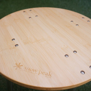 【廃盤・希少】美品 スノーピーク（snowpeak） IGTサイドテーブル＆400脚セット CK-158T テーブル・チェア　円形天板 アイアングリルテーブル 　 [送料無料]