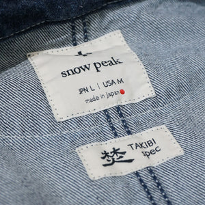 美品 スノーピーク（snowpeak） インディゴタキビカバーオール JK-19SU103 ジャケット サイズ/L　デニム　焚火に最適　火に強い素材を使用 [送料無料]