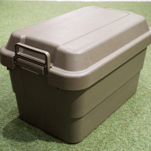 トランクボックス バッグ＆コンテナー　オリーブ　プラスチック製　キャンプギアの持ち運びに最適なコンテナ　50L相当 [送料無料] [12/2値下げ]