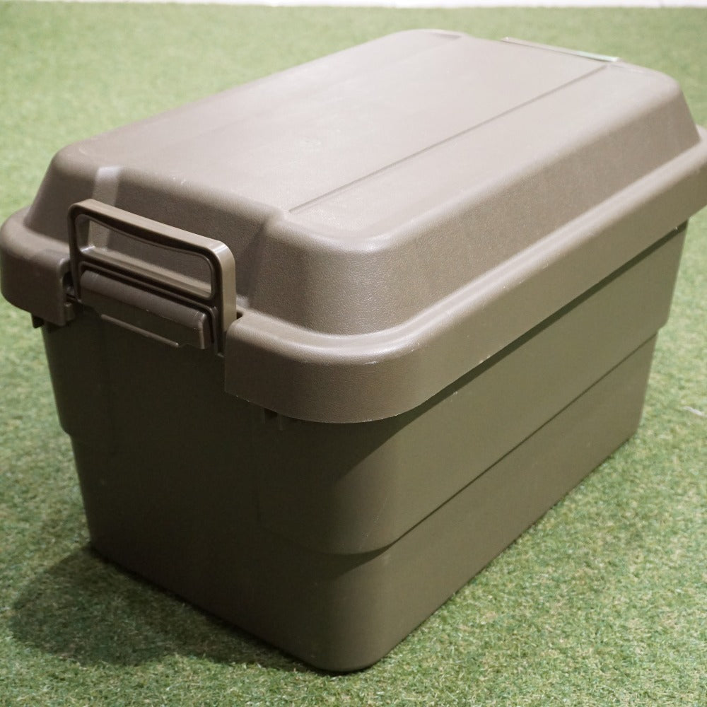 トランクボックス バッグ＆コンテナー　オリーブ　プラスチック製　キャンプギアの持ち運びに最適なコンテナ　50L相当 [送料無料] [12/2値下げ]
