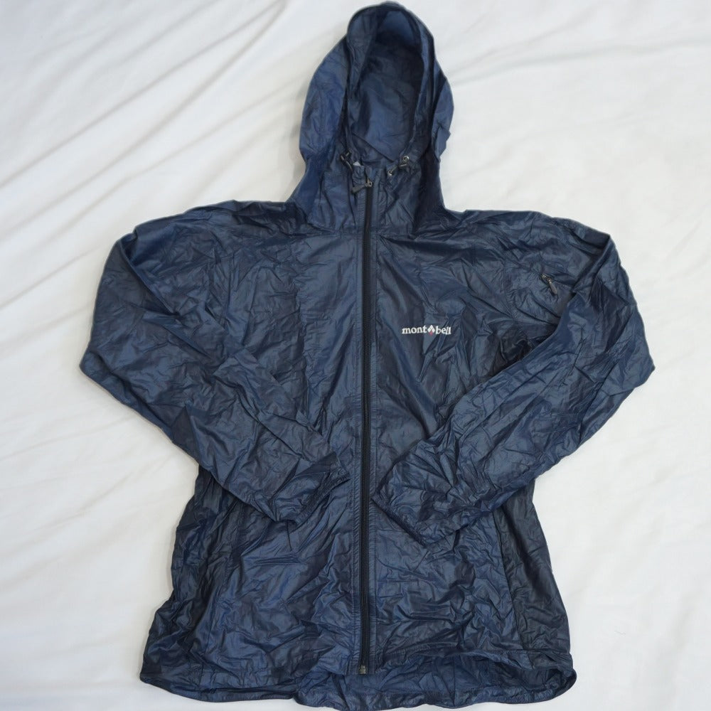美品 モンベル（mont-bell） U.L.ストレッチウインド パーカ 1103230 ジャケット 古着 ネイビー レディース サイズ/M　軽量 [送料無料]
