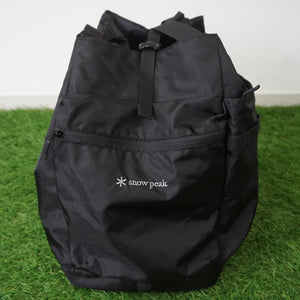 美品 スノーピーク（snow peak）キャンプバッグ BG-006 バッグ＆コンテナー ブラック ファスナー付きポケット ループ付き 普段使いも [送料無料]