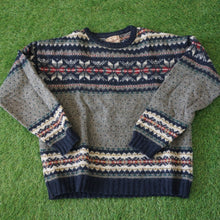 画像をギャラリービューアに読み込む, 美品 
 ウールリッチ【WOOLRICH】 総柄セーター S373 ニット
 ネイビー メンズ