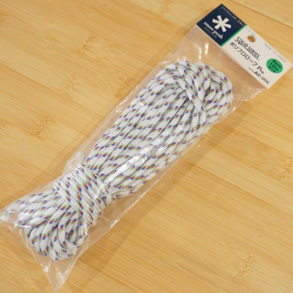 未使用 スノーピーク（snow peak） ポリプロロープ4mm10Mカット AP-006 アクセサリ ロープ　ガイロープ　予備用　タープのアレンジ [送料無料]