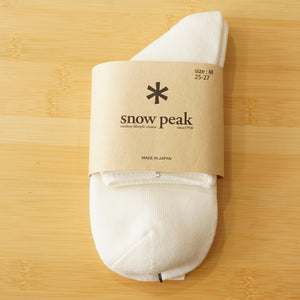 未使用 スノーピーク（snow peak） Full Pile Socks Short フルパイルソックス ショート M White UG-654WH フルパイル地 ホワイト 白 [送料無料]