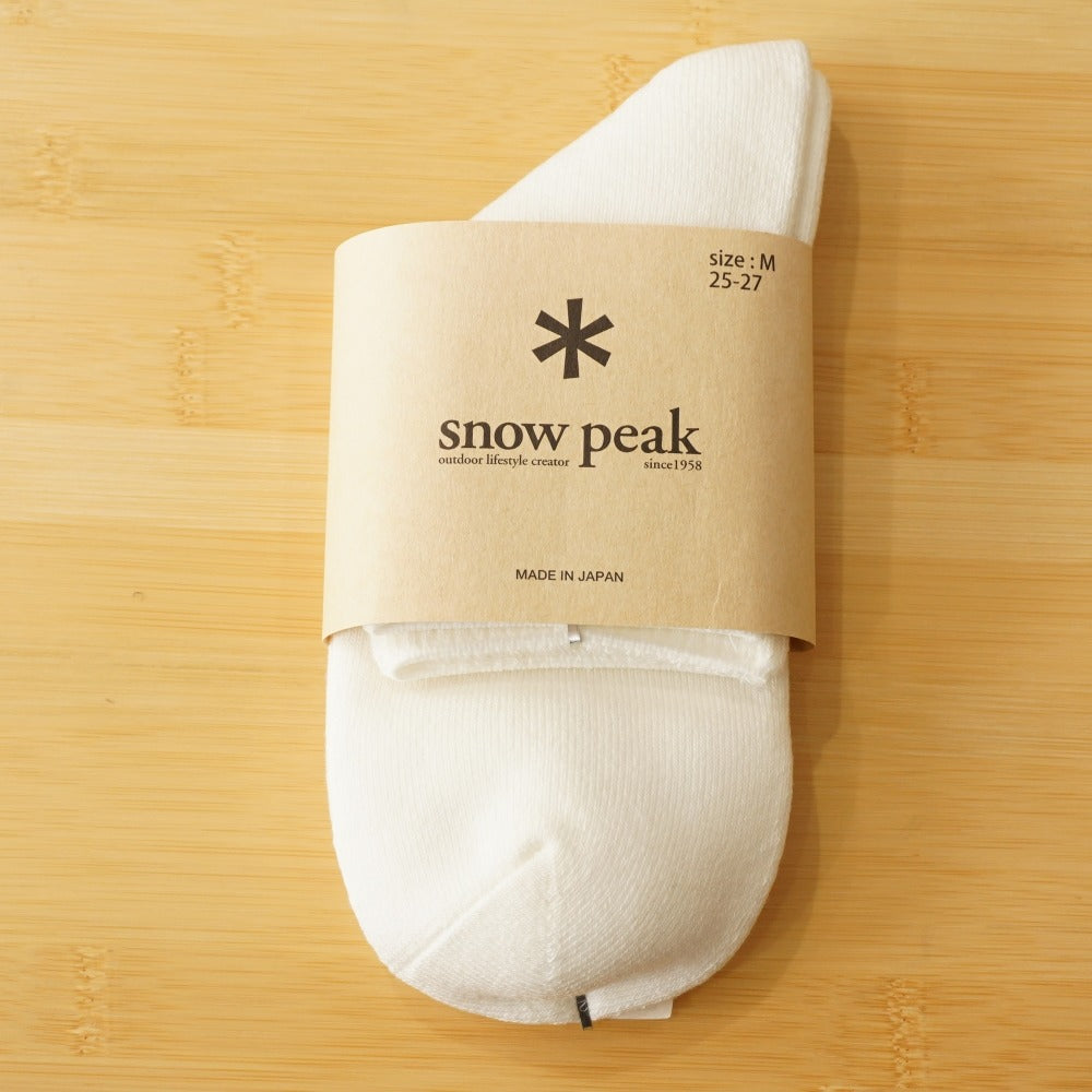 未使用 スノーピーク（snow peak） Full Pile Socks Short フルパイルソックス ショート M White UG-654WH フルパイル地 ホワイト 白 [送料無料]