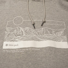 画像をギャラリービューアに読み込む, 未使用 スノーピーク（snow peak） Graphic Parka グラフィックパーカー L M.Grey MM4110-PK0104MG パーカー マウスグレー 白馬連山  2021秋冬 [送料無料]