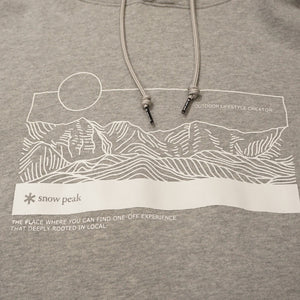 未使用 スノーピーク（snow peak） Graphic Parka グラフィックパーカー L M.Grey MM4110-PK0104MG パーカー マウスグレー 白馬連山  2021秋冬 [送料無料]