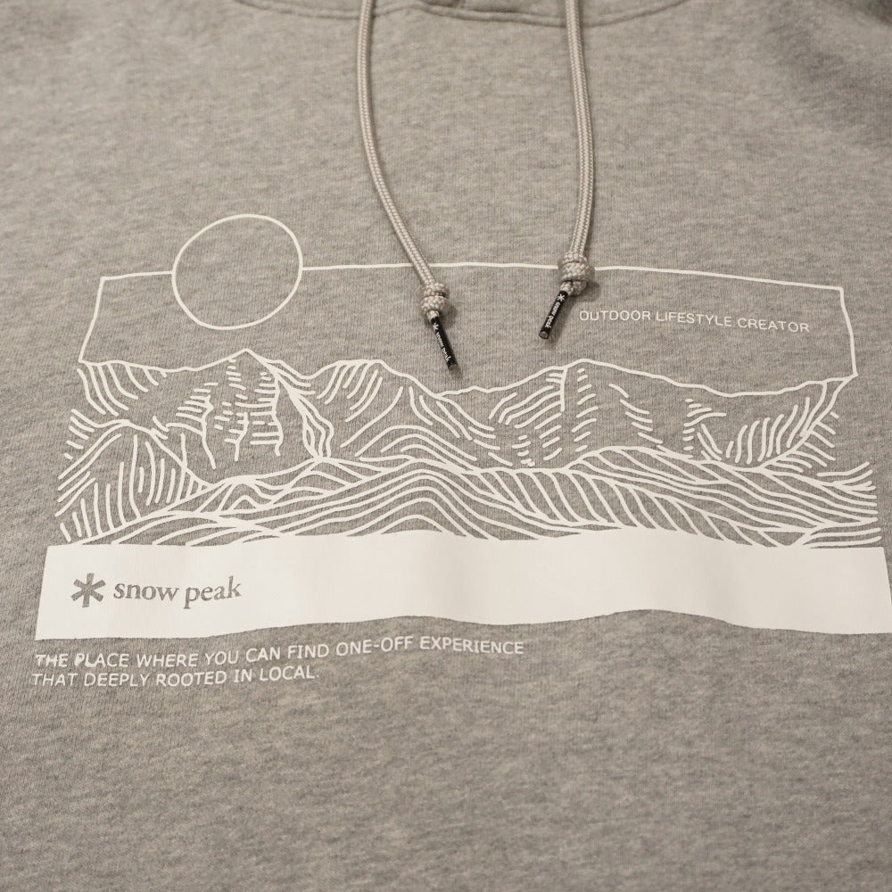 未使用 スノーピーク（snow peak） Graphic Parka グラフィックパーカー L M.Grey MM4110-PK0104MG パーカー マウスグレー 白馬連山  2021秋冬 [送料無料]