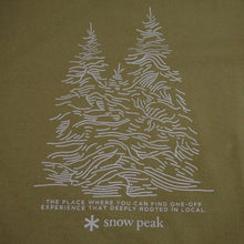 画像をギャラリービューアに読み込む, 未使用 スノーピーク（snow peak） Graphic Tee Snow Tree グラフィックティー スノーツリー M Olive MM4110-TS0103OL Tシャツ オリーブ 雪山の森林 2021秋冬 [送料無料]