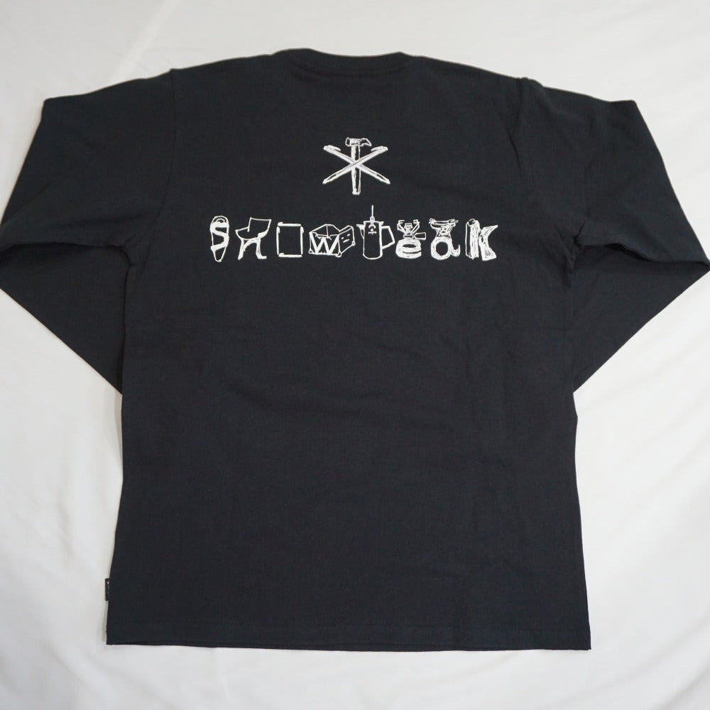未使用 スノーピーク（snow peak） Printed L/S T SP Camping Gear Logo プリンテッド L/S T SP キャンピングギアロゴ M Black TS-21AU20503BK Tシャツ ブラック [送料無料]