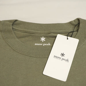 未使用 スノーピーク（snow peak） Printed L/S T SP Camping Gear Logo プリンテッド L/S T SP キャンピングギアロゴ M Greykhaki TS-21AU20503GK Tシャツ [送料無料]