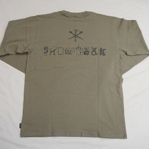 未使用 スノーピーク（snow peak） Printed L/S T SP Camping Gear Logo プリンテッド L/S T SP キャンピングギアロゴ M Greykhaki TS-21AU20503GK Tシャツ [送料無料]